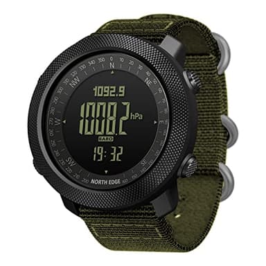 North Edge Apache - Relojes tácticos digitales para hombre, supervivencia al aire libre, brújula militar, rastreador de pasos, podómetro