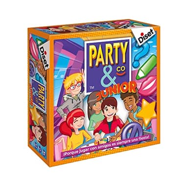 Diset - Party & Co. Junior - Juegos Infantiles para niños +8 Años, Juego de Mesa Multi-Prueba, Juego de Mesa por Equipos, Regalos niños 8 años