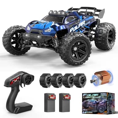 Womaqu Coche Teledirigido Adulto 1:14 Off-Road 4x4, RC Car Todo Terreno 40 km/h, Remote Control Car con 2 Baterías de 1300mAh y 2 Juegos de Neumáticos, Coche radiocontrol Adulto rápido