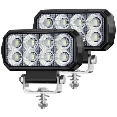 antom 2 piezas Foco LED 168W 9-60V 18000 lúmenes IP68 resistente al agua Ideal para excavadoras, tractores, camiones, vehículos todoterreno, motocicletas, iluminación de obras y aventuras nocturnas