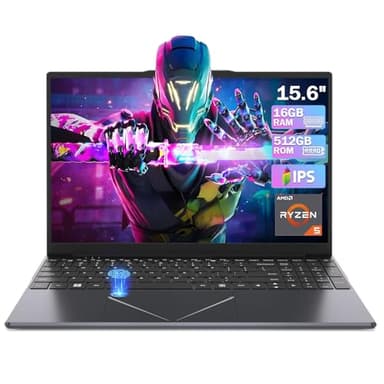 Ordenador portátil AMD Ryzen 5 3500U computadora portátil16GB DDR4 512GB SSD, Laptop PC gráfico Integrado AMD Laptop PC con Soporte Touch ID 2.4/5G WiFi Bluetooth USB 3.0 * 2, Mini HDMI*1