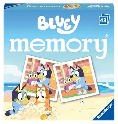 Ravensburger - Memory Mini Bluey | Juegos De Mesa 4 Años O Más | Juego De Cartas | 48 Cartas | Juegos Educativos | Aprende Jugando | Juguetes Bluey