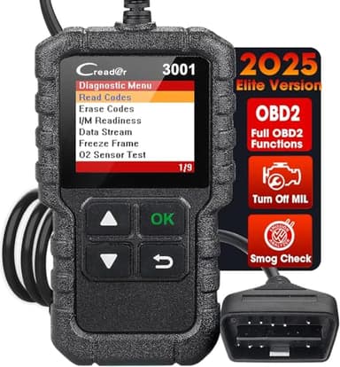 LAUNCH - Máquina de Diagnosis Creader 3001 OBD2, para vehículos, para el Control de la luz de avería del Motor, el Sistema de sensores O2 y el OBD, Lector de código, Herramienta de escaneo