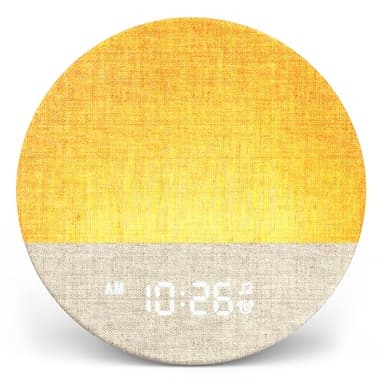Dreamegg Sunrise 1 Despertador Luz Amanecer Máquina de Ruido Blanco con 29 Sonidos Calmantes, Rutinas de Sueño Personalizables, Luz de Noche Regulable, Despertador de Luz Dormitorios, Adultos, Niños