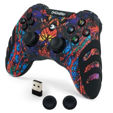 DuLingKer Mando PC Inalámbrico, Mando PS3 PC Gamepad con Hall Effect Joystick y Doble Vibración, Inalámbrico 2,4G Game Mandos para Windows 11 10 8 7, PS3, Android TV, TV Box, Steam, Raspberry Pi