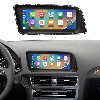 Road Top Radio de Coche 8.9 Pulgadas de Pantalla táctil inalámbrica Carplay para Audi Q5 2009-2017 Año con 3GMMI, Car Stereo Multimedia Radio Receiver, Soporte inalámbrico Android Auto, Mirrorlink