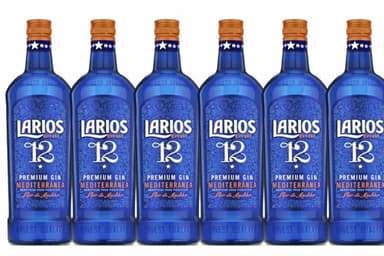 Larios 12 Ginebra Premium Mediterránea 70cl - Caja de 6 Botellas X 750ml