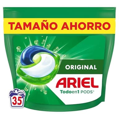 Ariel Todo En 1 PODS, Detergente Líquido Para Lavadora 35 Capsulas/Pastillas, Original, 5 Acciones Para Una Limpieza Increíble