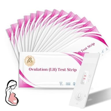 20 PCS Kit Completo de Prueba de Ovulación, Set Profesional para Detección de Ovulación, Kit para Monitorear la Ovulación, Seguimiento del Ciclo Menstrual y Periodo Fértil
