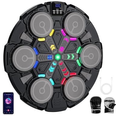 SWBSLL Máquina de Boxeo Musical con Bluetooth para Niños, 3 Modos de Juego con Visualización de Puntuación Inteligente, Velocidad y Volumen Ajustables, Apto para Niños Mayores de 3 Años