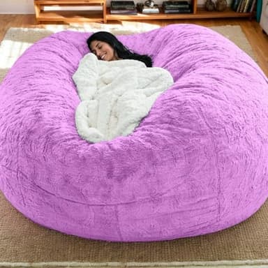 Genérico Sillón Puff para Adultos - Puff Grande para Uso Interior y Exterior - Sillón Redondo Tipo Lounge o de Juego,S,180 * 90