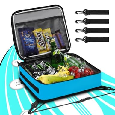 Bolsa isotérmica para tabla de paddleboard, impermeable, aislante, a prueba de fugas, 10 latas, bolsa de accesorios para SUP paddleboard y kayak (azul)