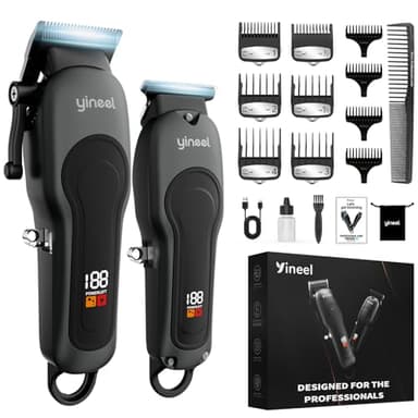 Maquina de Cortar Pelo Hombre, Yineel W6 Kit Profesional Inalámbrico de Cortadora y Recortadora de Cabello y Barba- Ideal para Corte de Cabello, Barba y Uso en Niños - Regalo Perfecto​