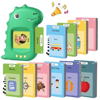 Tarjetas Flash Parlantes 510 Palabras Tarjeta Flash Parlante Juguetes Educativos Niños para 3+ Años 255 Tarjetas Flash Parlantes Juguetes de Aprendizaje Talking Flash Card (España Verde)