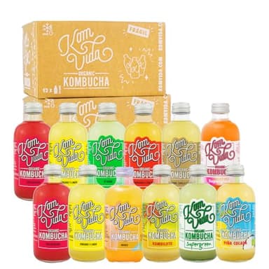 Té kombucha. Komvida. Kit Challenge. 24 botellas de 250 ml. Envío en frío.