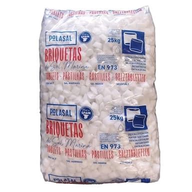 Sal natural en pastillas para descalcificador - Saco de 25 kg