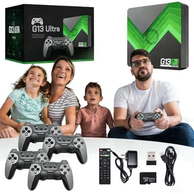 Retrowave G13 Ultra 100.000 Games,G13 Pro Game Box 4K, Plug and Play Video Game Console, 60 fps / Sumérgete en el mundo de los clásicos, Experience Childhood (controlador 128G-70000-4)