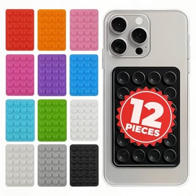 Soporte de Ventosa para Móvil con Pegatina Reutilizable – Accesorios con Ventosas para Case del Móvil – Pega tu Phone en Espejos, Vidrio y Más sin Dejar Marcas – Compatible con Todos los Móviles