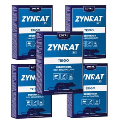 Raticida Veneno contra Ratas y Ratones en Formato Trigo ZYNRAT BF Trigo MUY EFICAZ 150 GR | Rodenticida Cebo de Trigo | Control de Ratas y Ratones | Alta Eficacia por Ingestión | Nexum Market | 5 Und