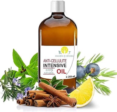 Aceite Anticelulitico Reductor Potente, Revelación Verano 2024, Adelgazante Profesional 100% Natural, Penetra 6 veces mejor que una crema anticelulítica, 6 X más resultados, Prevención Estrías, 250 ml