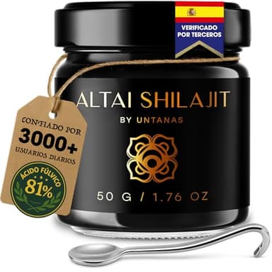 Resina de Shilajit Original del Altai – 50 g Shilajit Puro – Alta Concentración de Ácido Fúlvico – Rico en Minerales – Probado en Laboratorio – Calidad Oro