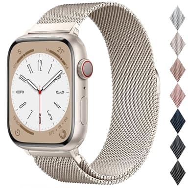 OULUOQI Correa de repuesto y pulsera compatible con Apple Watch 40mm 42mm(Series 10 &11) 41mm 38mm, Correa de metal de acero inoxidable para Series 11 10 9 8 7 6 5 4 3 SE3/2/1