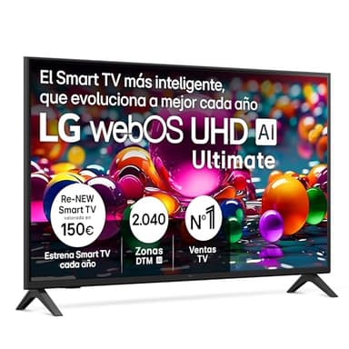 LG 43UA75006LA - TV 43", UHD 4K, WebOS 25, Ultimate IA, HDR10 Pro, Super Upscaling, Dolby Digital Plus, Google Assistant, Negro