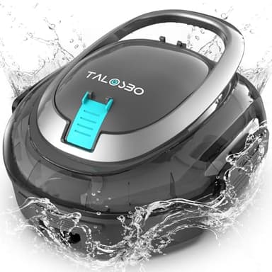 TALOSBO S2 Robot Piscina,Doble Filtración,Robot Limpiafondos Piscina Sin Cable,Doble Motor,90 Minutos de Limpieza,Carga en 2.5h,Autoaparcable,Piscinas 80m²