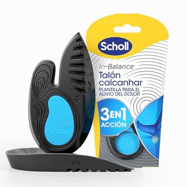 Scholl In-Balance Plantillas Ortopédicas para Hombre y Mujer - Alivio del Dolor por Espolón Calcáneo, Talón y Tobillo, Soporte de Arco, Amortiguación de Impactos, Estabilización, Talla M (40-42,5)