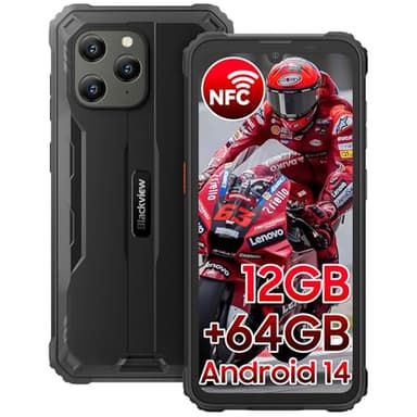 Blackview BV5300 Pro Movil Resistente Android 14,6580mAh 12GB+64GB (TF 1TB) Teléfono Móvil 2.3 GHz Octa Core, 6.1''HD+ Cámara de 13MP+8MP 3 Slot Teléfono Todoterreno OTG/GPS/NFC/IP68 IP69K