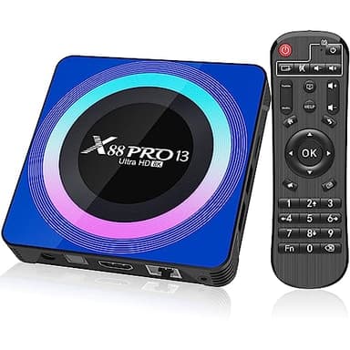 Android 13.0 TV Box, Box TV 4GB RAM 32GB ROM RK3528 Quad-Core, supporto 2.4G / 5.0G Dual WiFi 6 BT 5.0, 8K 10/100M Ethernet HDMI 2.0 Smart TV Box Android