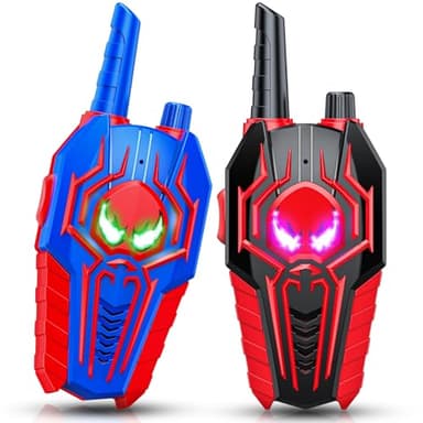 Toyokid Walkie Talkie Niños, Juguetes Niños 3 4 5 6 7 8 9 10 Años Spider Walkie Talkie Regalo Niño 3 4 5 6 7 8 9 10 Años Juegos Exterior Niños Regalos Cumpleaños Niños Juguetes para Niños de 3-10 Años