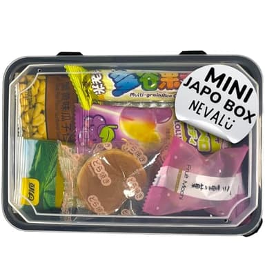 Mini Japo Box NEVALÜ. Caja de Productos Asiaticos para Regalar. Snacks Dulces y Salados. Delicias Asiaticas.