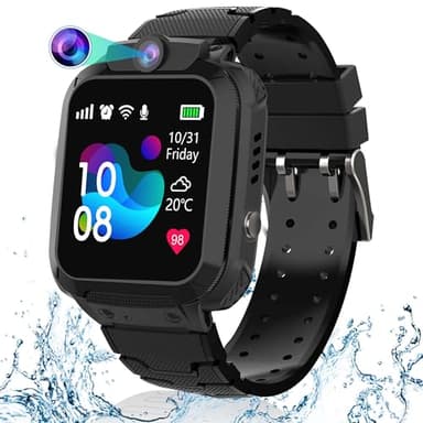 GPS Reloj Inteligente Niño, Smartwatch Niños con GPS y Llamadas, Clase Modo, Contactos, Bidireccional Chat/Voz/SOS/SMS, Cámara, Despertador, Juego, Geovallas GEO, Regalos para Niño y Niñas 4-15 Años