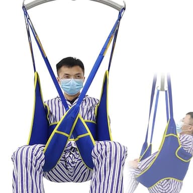 Bias&Belief Paciente Grúa Arnés Grúas para Levantar A Personas Mayores Eslingas de Ducha para Piernas Divididas para Enfermería Anciano Discapacitado,M