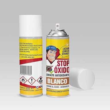 Esmalte Antioxidante STOP ÓXIDO Doctor Bañera, esmalte antióxido, pintura antioxidante para bañeras, platos de ducha y cualquier superficcie metálica oxidada