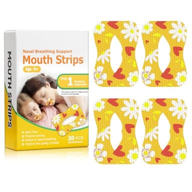 30pcs Mouth Tape, Cinta Bucal para Dormir, TapóN de Ronquido, Mejora la Calidad del Sueño, Myotape infantil, Parche Corrección boca Abierta Niños Adultos (Fase 1)