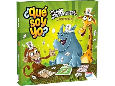 Falomir - Juego de Mesa ¿Qué Soy Yo? Animales, Desarrollo Motriz y Sensitivo, Multicolor, Material Caucho, 7 Años