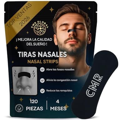 PACK PRO PREMIUM 120 Tiras Nasales Deportivas. Tiras Nasales Antironquidos para Dormir. Alivia la Congestión Nasal Para una Mejor Respiración. Nasal Strips Negras Para Reducir Ronquidos Tiritas Nariz