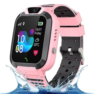 Reloj Inteligente Niña GPS, Smartwatch Niñas con Bidireccional Llamadas, Chat, SOS, Cámara, 10 Contactos, SMS, Despertador, Juegos, Modo Clase, Chat, IP68 Reloj GPS Niñas Niños Regalo Navideño