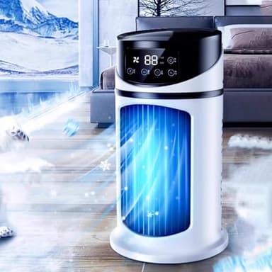 Aire Acondicionado Sin Unidad Exterior Silencioso 3 en 1 Enfriador De Aire 6 Velocidades Con Panel Táctil Y Temporizador Ventilatore Senza Pale Puerto USB