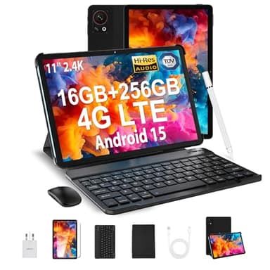 DOOGEE T30S Android 15 Tablet con Teclado y Lápiz, 16GB+256GB/1TB TF Octa-Core Android Tablet 11 Pulgadas, 2.4K Display, 8580mAh, 4G-LTE +2.4G/5G WiFi Tableta, BT 5.0, 13MP+8MP, GPS, Tipo C 2025