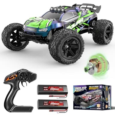 Womaqu Coche Teledirigido Adulto 1:10 2WD RWD Todoterreno, RC Car 45 km/h con 2 Baterías 2600mAh y Motor RC550, Coche RC de 45 cm con Control Proporcional, Radiocontrol Rápido para Exteriores