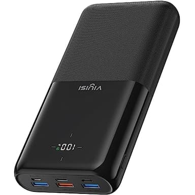 VIYISI Power Bank 30000mAh, 22.5W PD QC 3.0, con 3 Entradas y 4 Salidas, Bateria Portatil con Patalla LED, Bateria Externa Carga Rapida USB C para iPhone, Samsung, Huawei, Tableta y más.