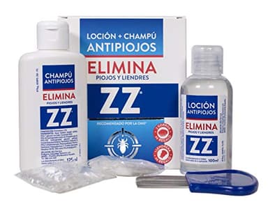 ZZ | Tratamiento Completo contra Piojos | Champú y Loción | Incluye Liendrera | Con permetrina | Seguro desde 3 Años | Loción 100 ml y Champú 125 ml