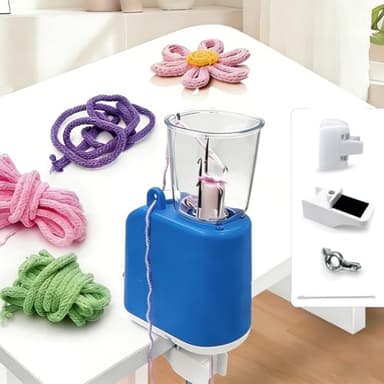 GAESHOW Tricotin AutomáTico, MáQuina de Tejer EléCtrica, Mini Molino de Tejer, MáQuina de Ganchillo para Adultos, Principiantes (Azul)