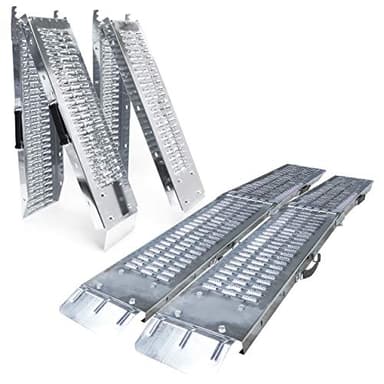 VOUNOT® Rampa Plegable | Rampas de Carga 400 kg MAX | Plegable para Moto y Acceso | Resistente y Conveniente | Tamaño 180 x 23 x 4.5cm