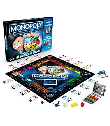 Monopoly Súper Recompensas, Super Electronic Banking Juego de Mesa Electrónico para Niños y Niñas a Partir de 8 Años, para Jugar con Amigos y Familia
