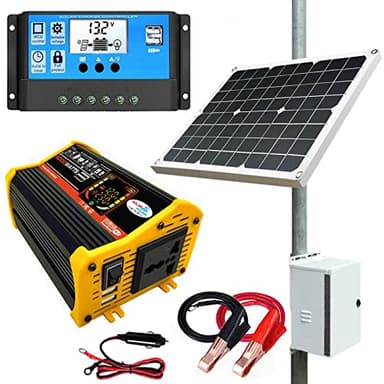 Kit de panel solar de 4000 W con batería e inversor, sistema de alimentación completo fuera de la red para el hogar, RV, barco, granja y cobertizo, diseño expandible con inversor de onda sinusoidal
