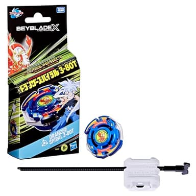 Beyblade X, X-Over Project, Dranzer Spiral 3-80T, Kit Inicial con Top y Lanzador